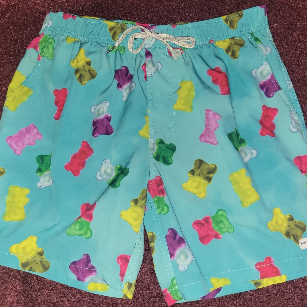 Men’s Public Access “Gummy‎ Bears” Swim Short Sz Medium